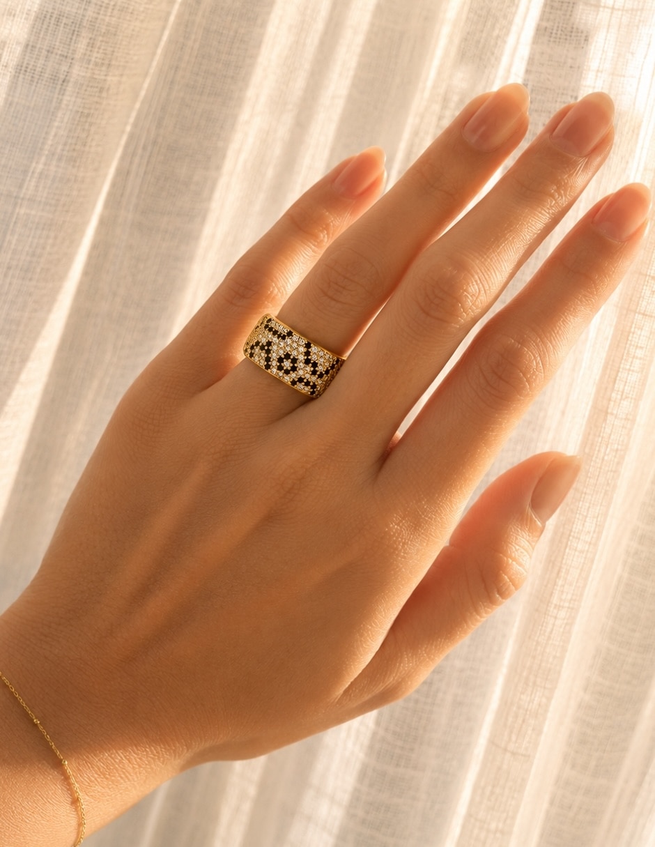 Anillo Yoiko Savanna baño de oro 18 k