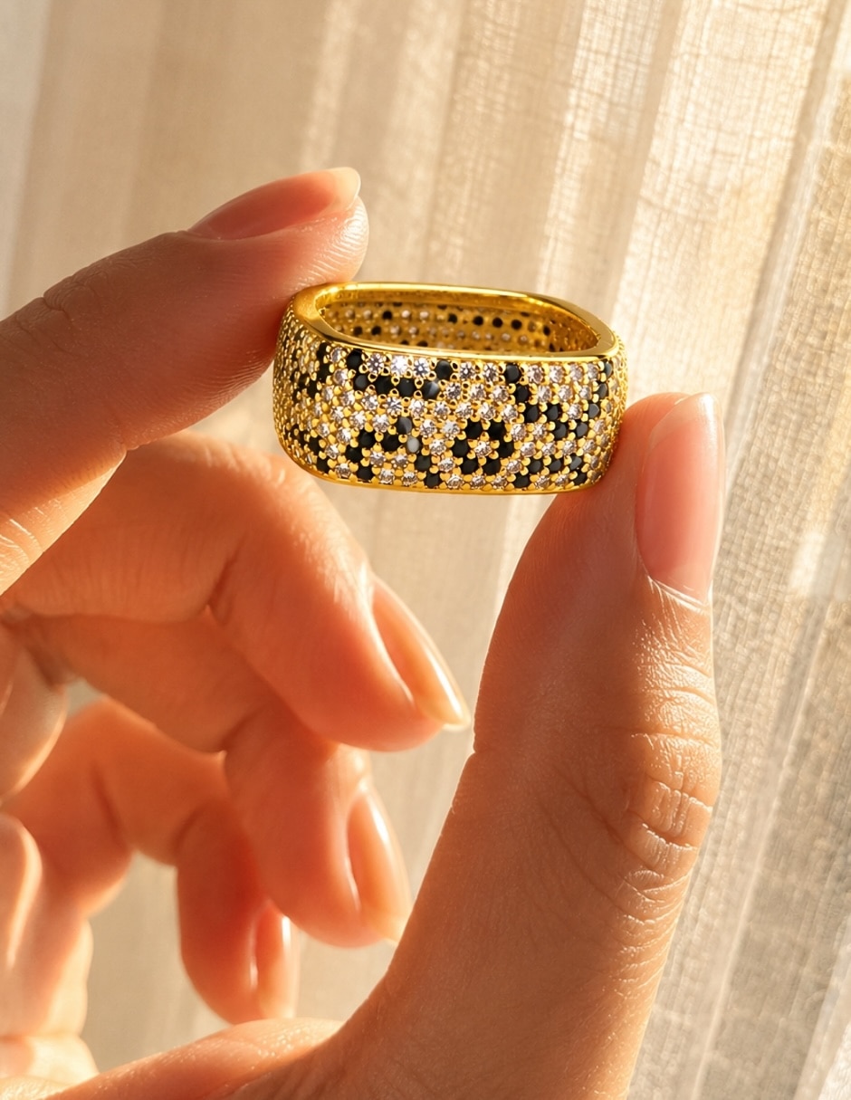 Anillo Yoiko Savanna baño de oro 18 k