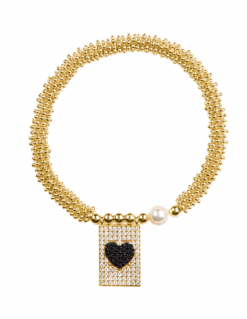 Pulsera yoiko con zirconia noir