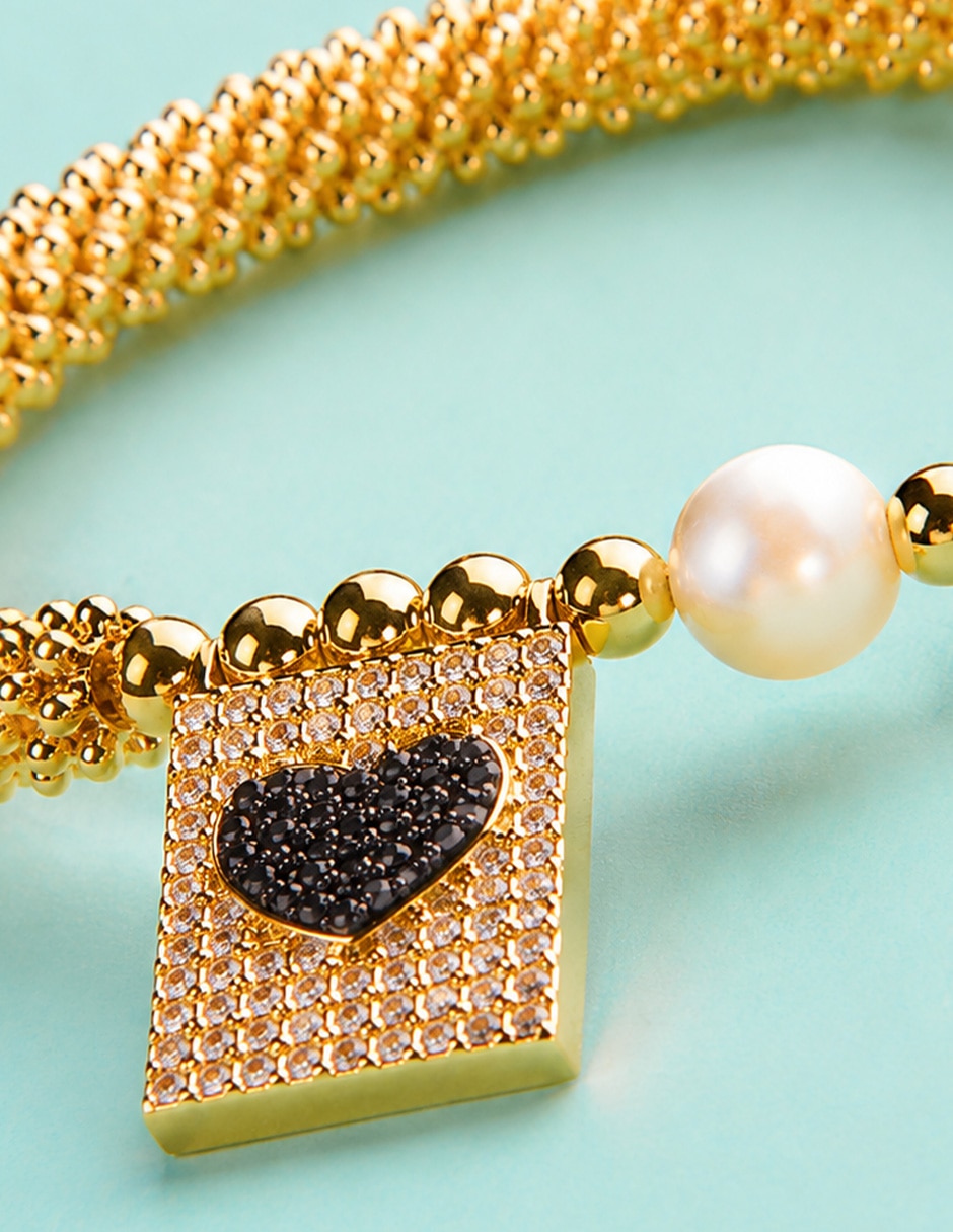 Pulsera yoiko con zirconia noir