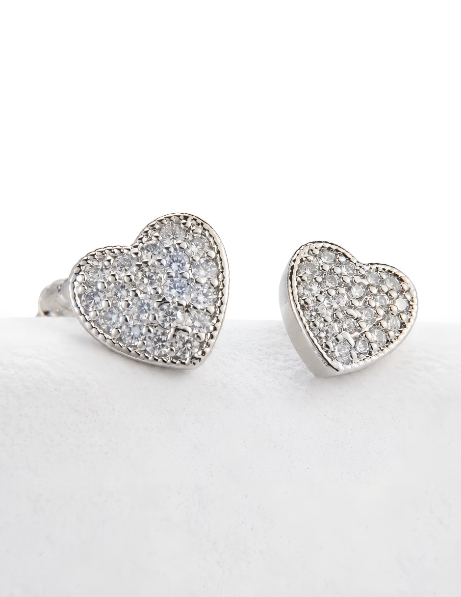 Anillo de corazón yoiko amorette zirconia baño de rodio
