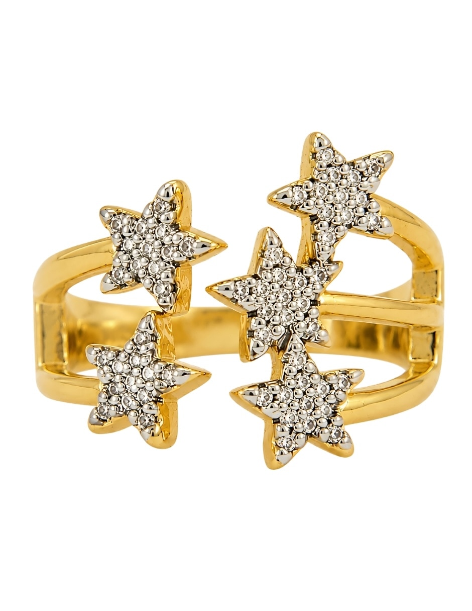 Anillo se estrella Stellar baño de oro 18 k