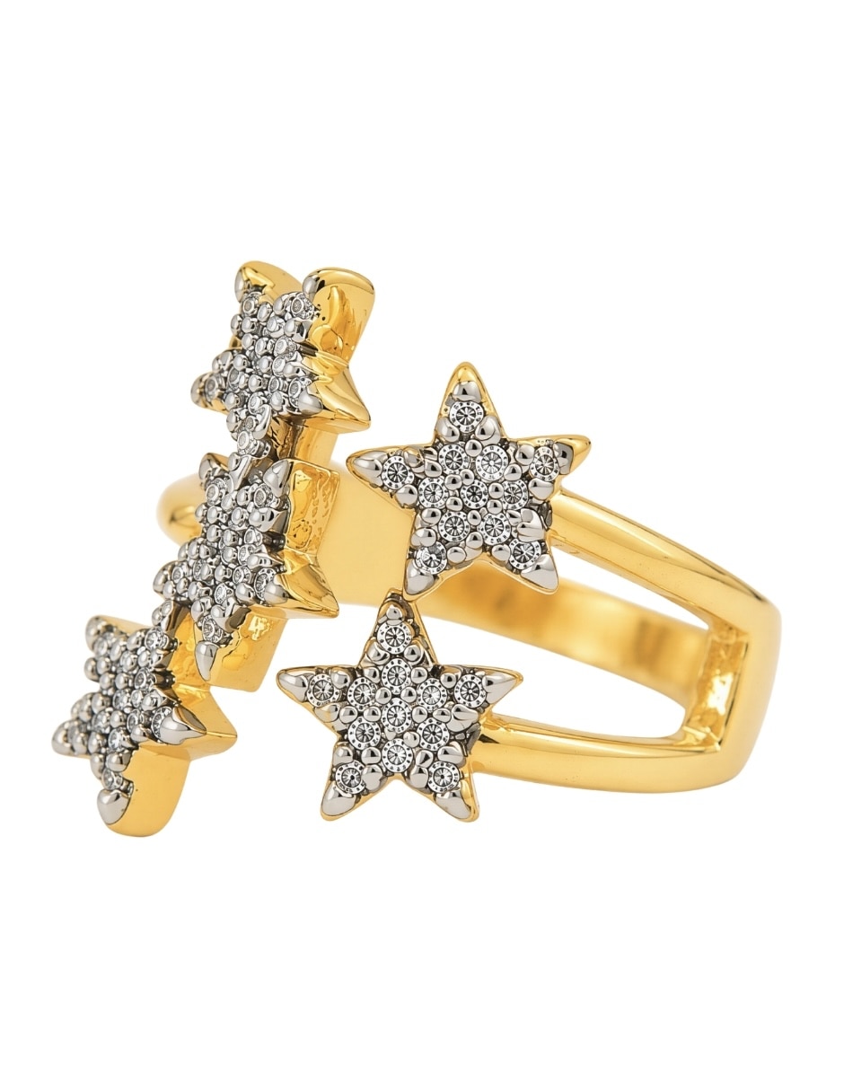 Anillo se estrella Yoiko Stellar baño de oro 18 k