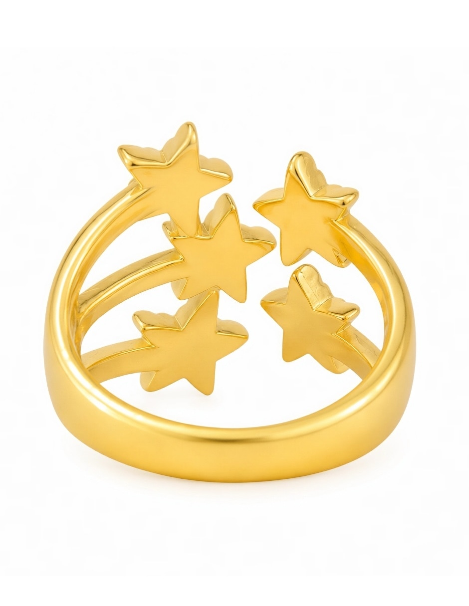 Anillo se estrella Yoiko Stellar baño de oro 18 k
