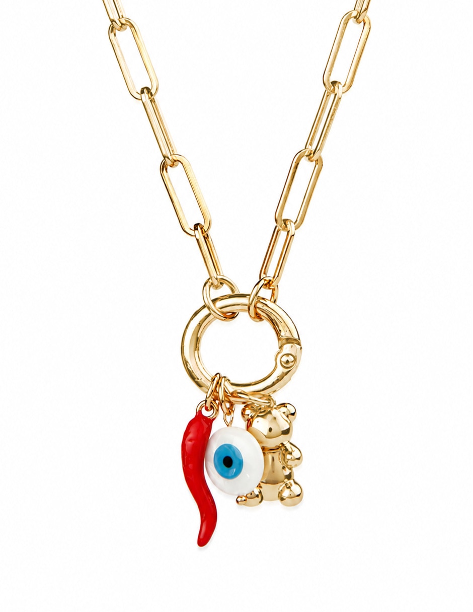 Collar con dije de ojo talisma