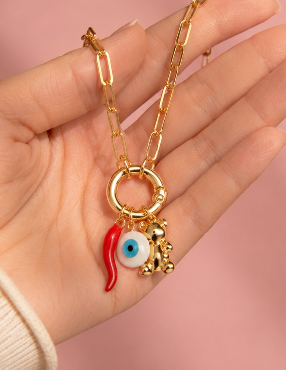 Collar con dije de ojo yoiko talisma
