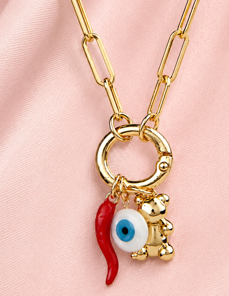 Collar con dije de ojo yoiko talisma
