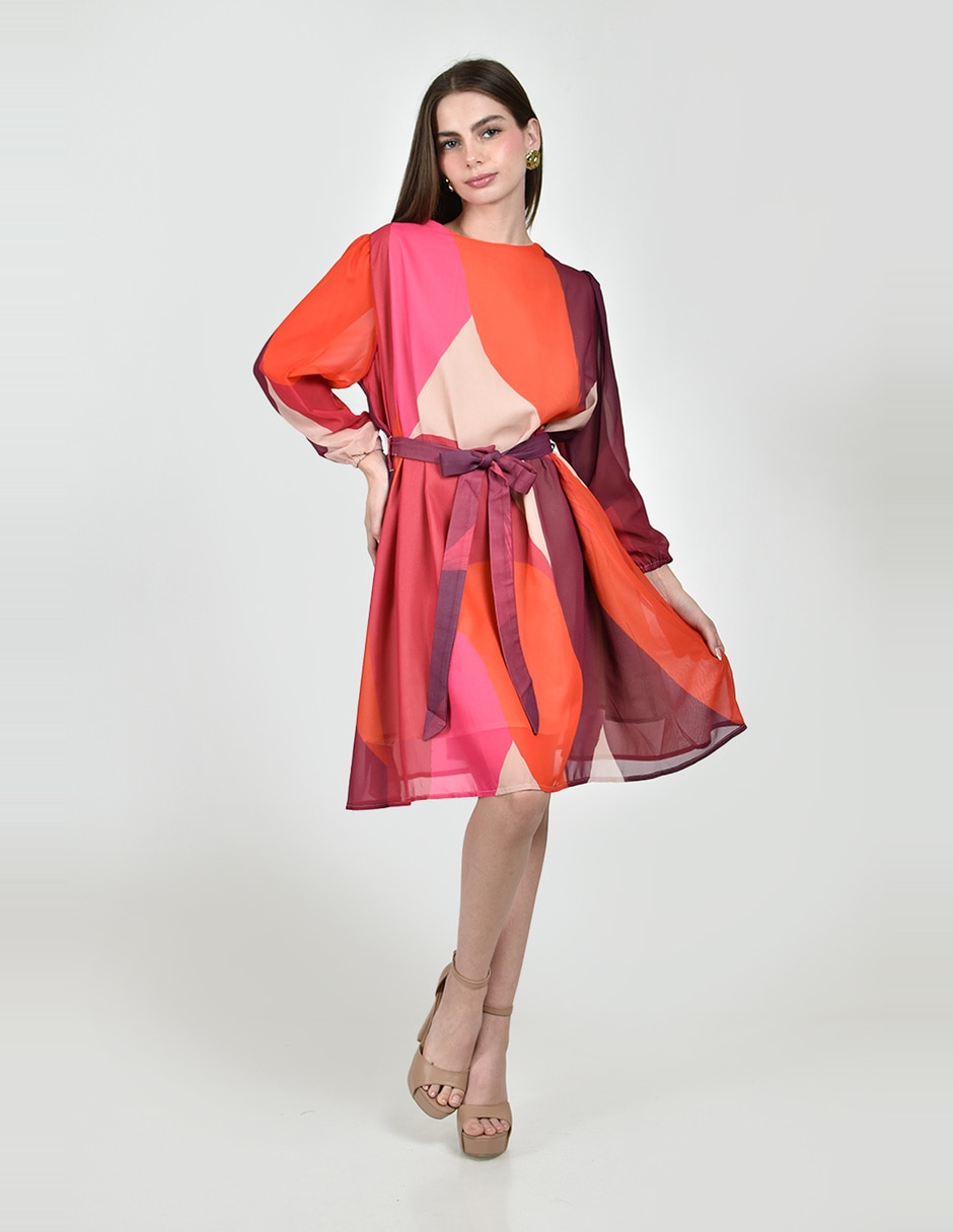 Vestido arriba rodilla casual para mujer 4