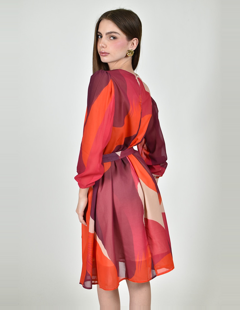 Vestido arriba rodilla casual para mujer 5