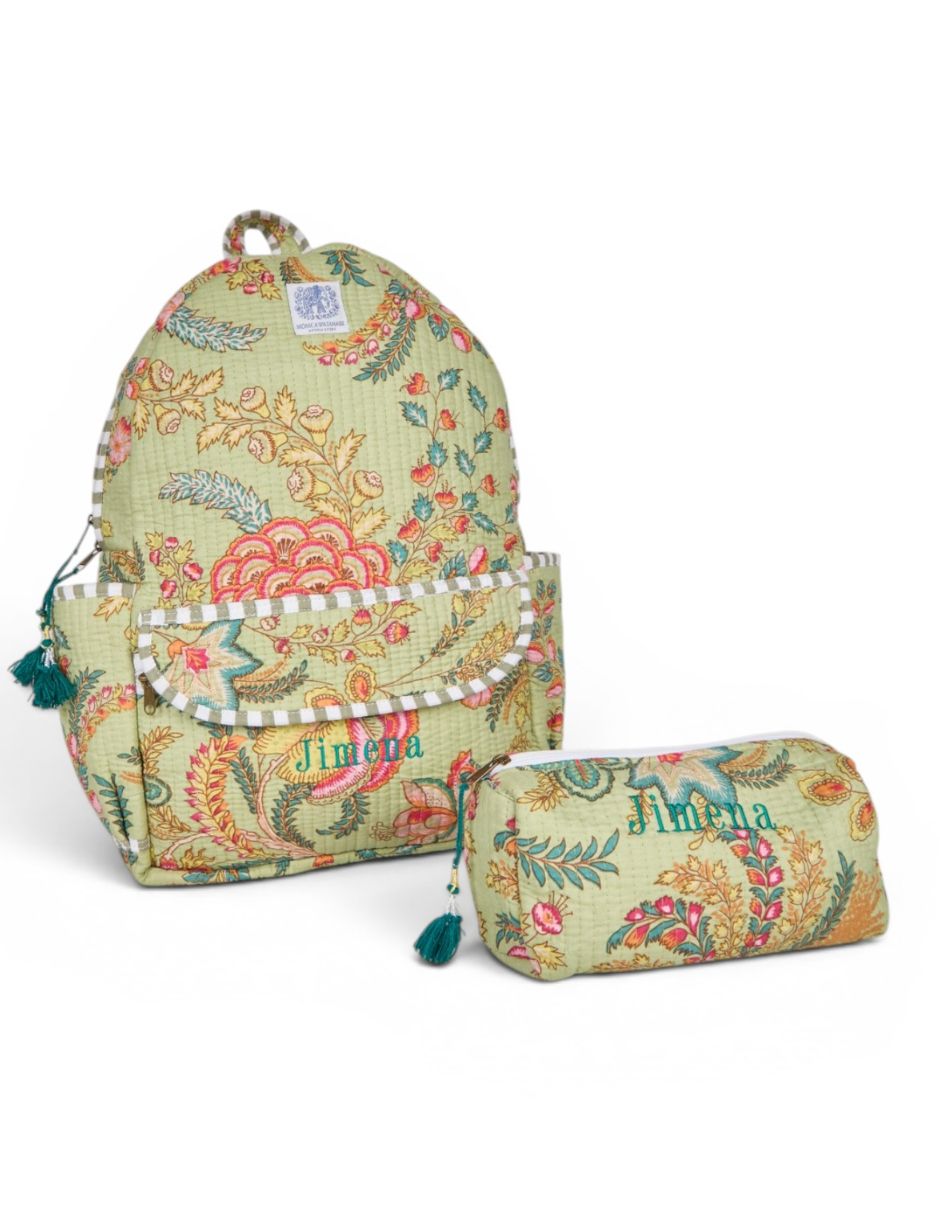 Set mochila escolar Monica Watanabe verano para mujer