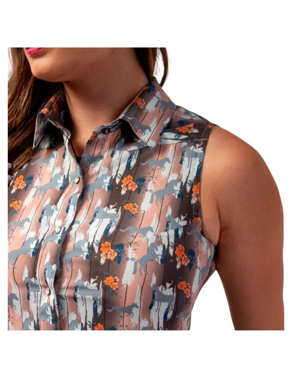Blusa icy denver manga sin manga para mujer