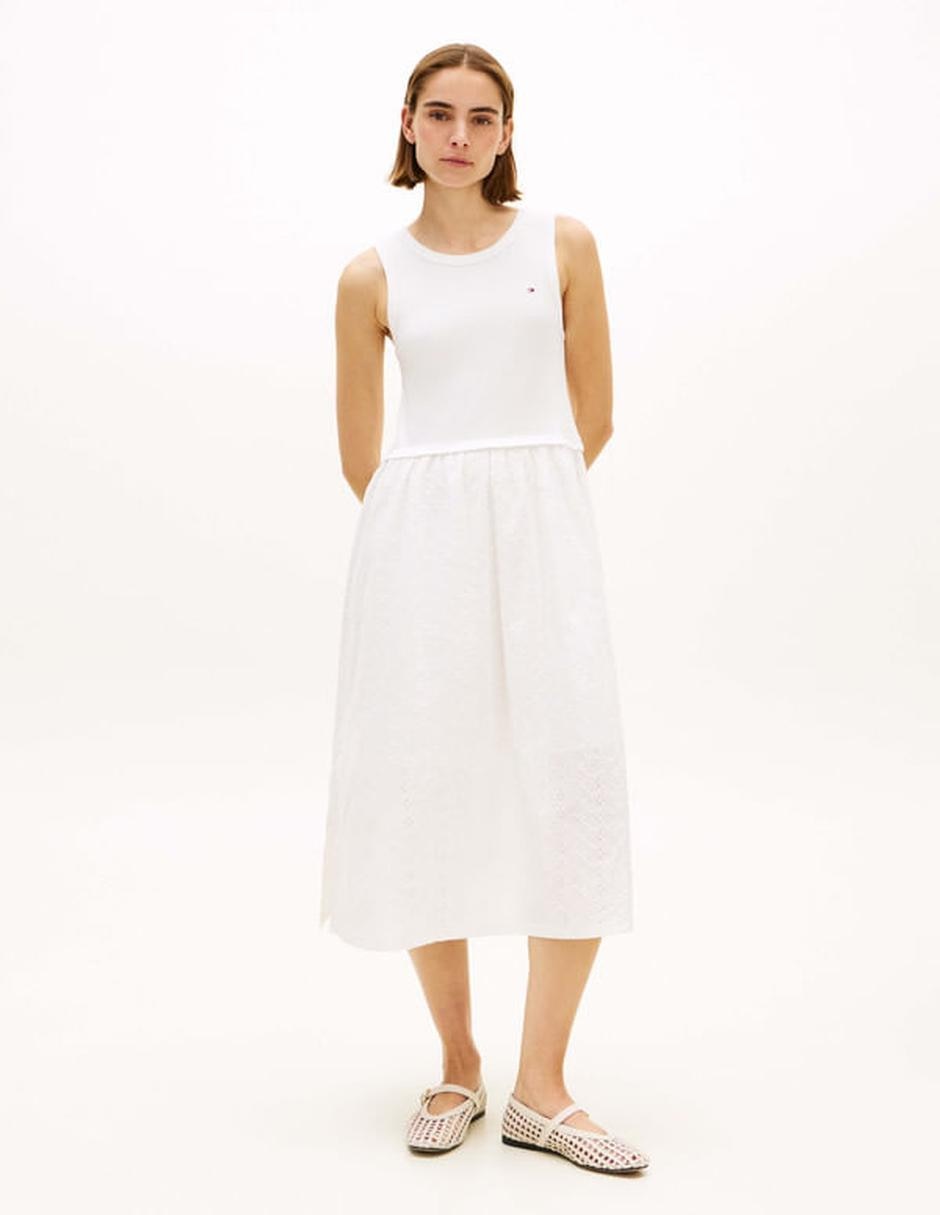 Vestido midi casual Tommy Hilfiger para mujer