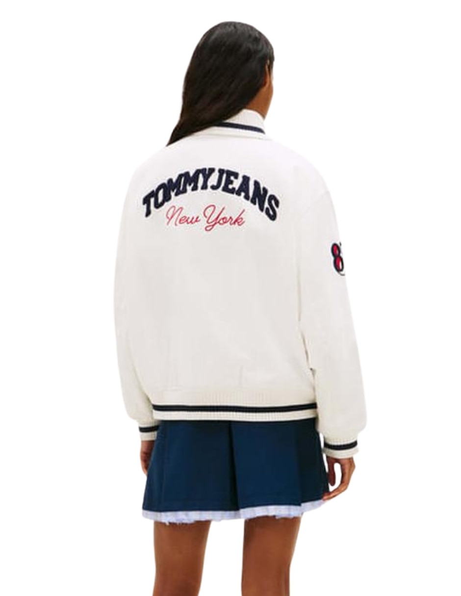 Chamarra casual Tommy Jeans de algodón para mujer