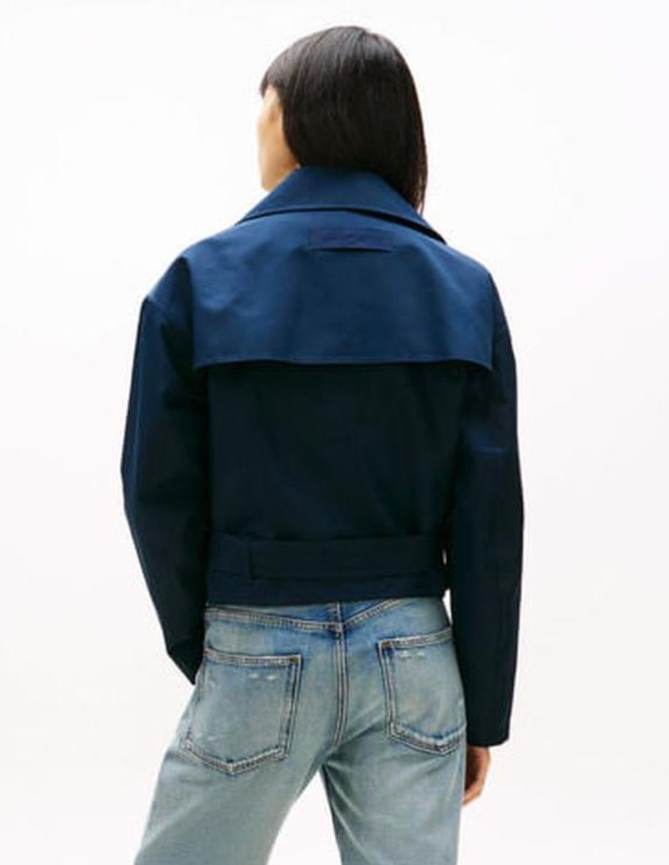 Chamarra casual Tommy Jeans de algodón para mujer