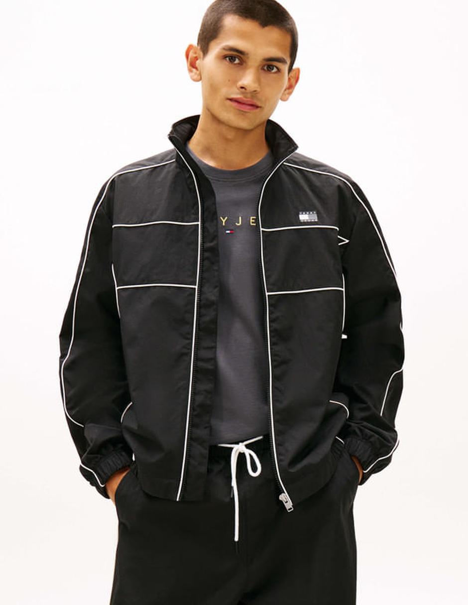 Chamarra casual tommy jeans repelente al agua de nylon para hombre
