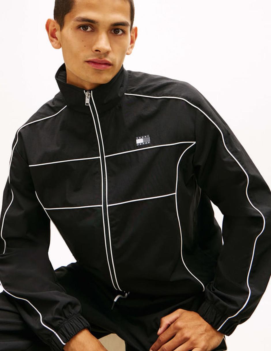 Chamarra casual tommy jeans repelente al agua de nylon para hombre