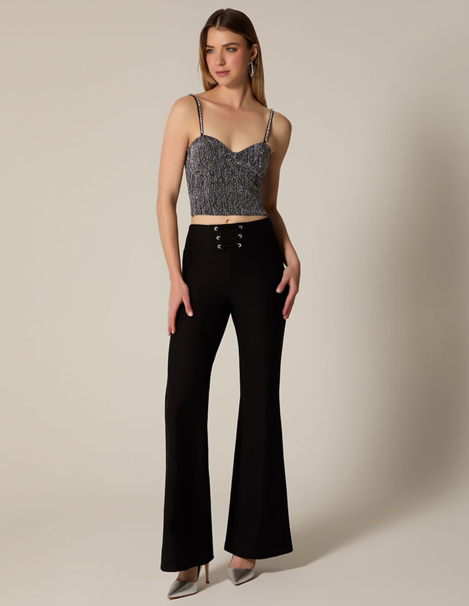 Pantalón relaxed studio f galatea night bota para mujer