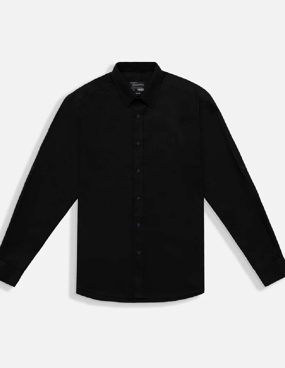 Camisa casual quest q camisa de algodón manga larga para hombre
