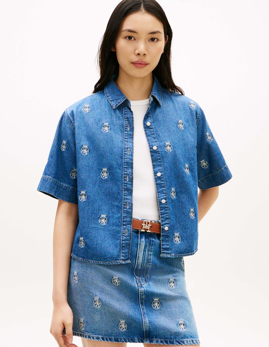 Blusa manga corta para mujer