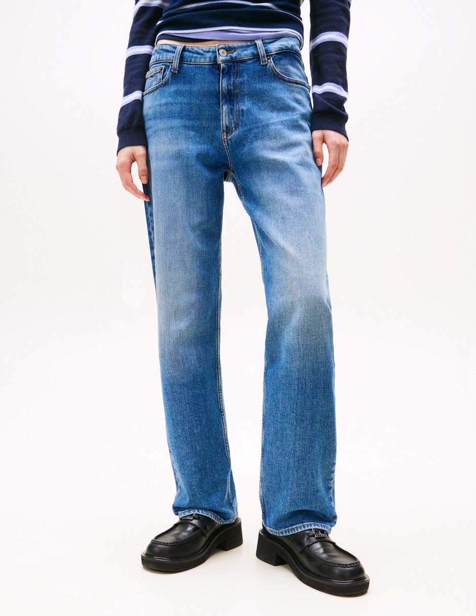 Jeans regular slim cintura alta para mujer Jeans regular slim cintura alta para mujer