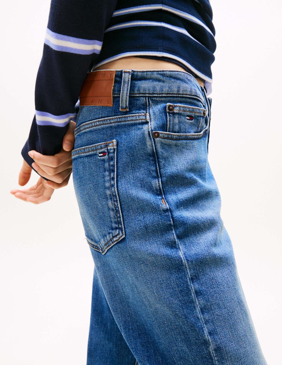 Jeans regular slim cintura alta para mujer 2