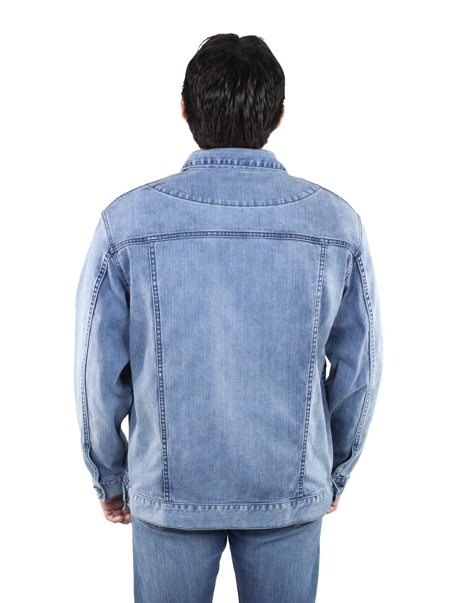Chamarra denim innermotion de mezclilla con bolsillos para hombre