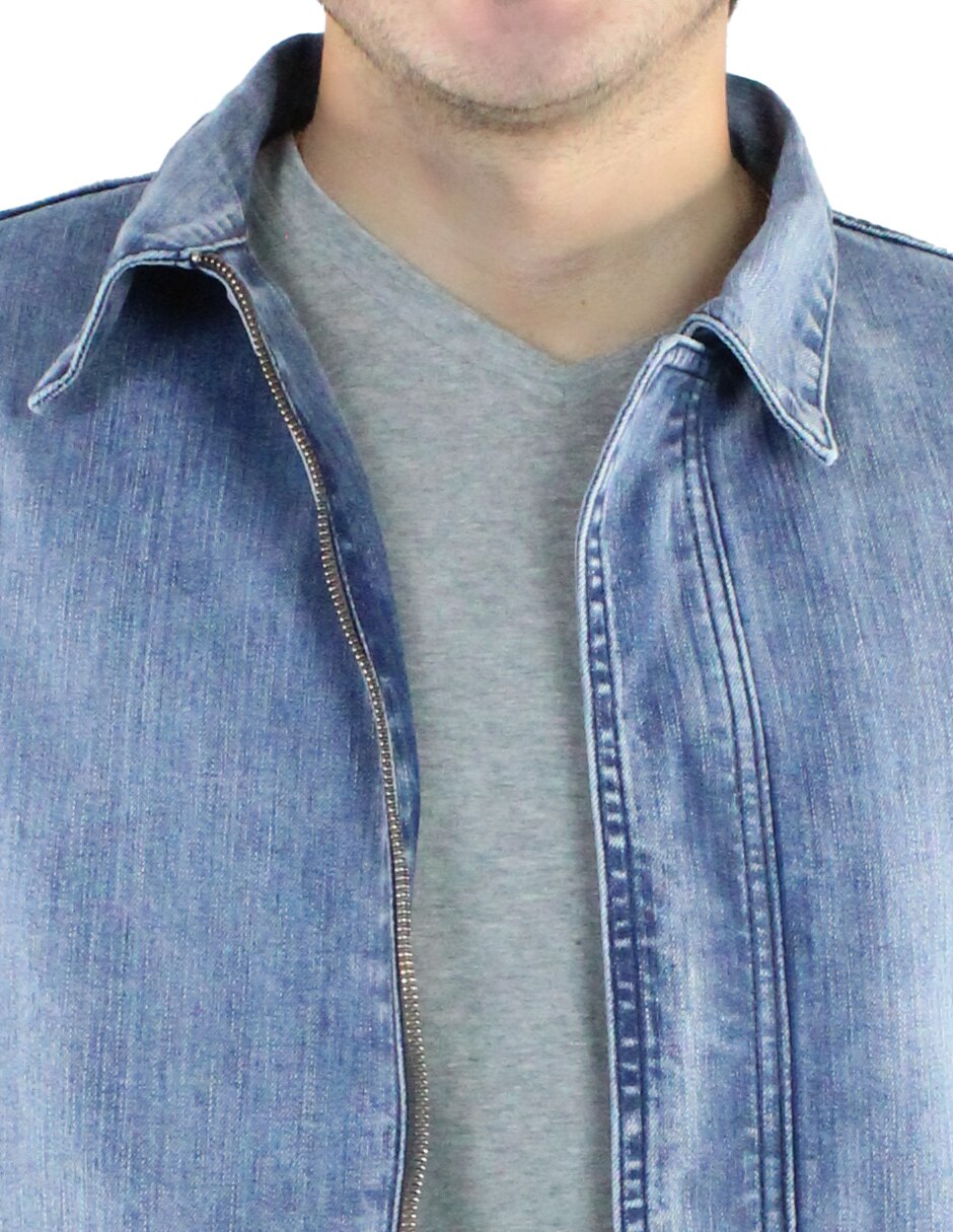 Chamarra denim innermotion de mezclilla con bolsillos para hombre