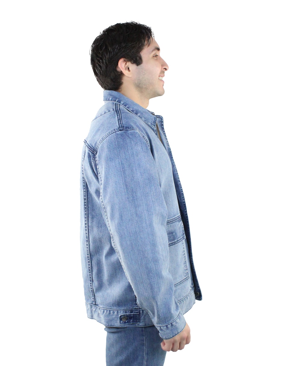 Chamarra denim innermotion de mezclilla con bolsillos para hombre