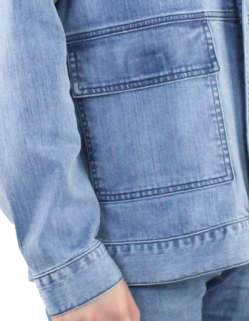 Chamarra denim innermotion de mezclilla con bolsillos para hombre