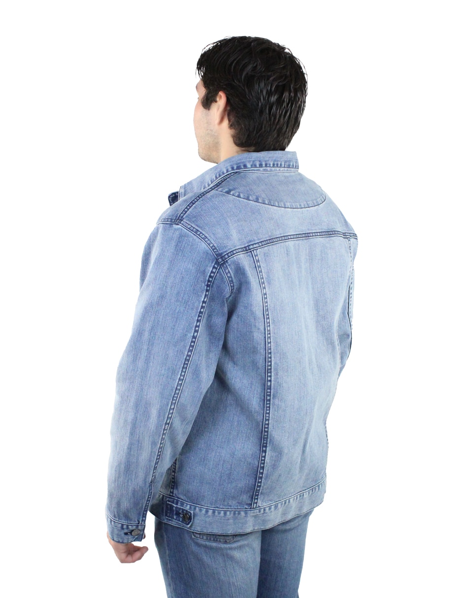 Chamarra denim innermotion de mezclilla con bolsillos para hombre