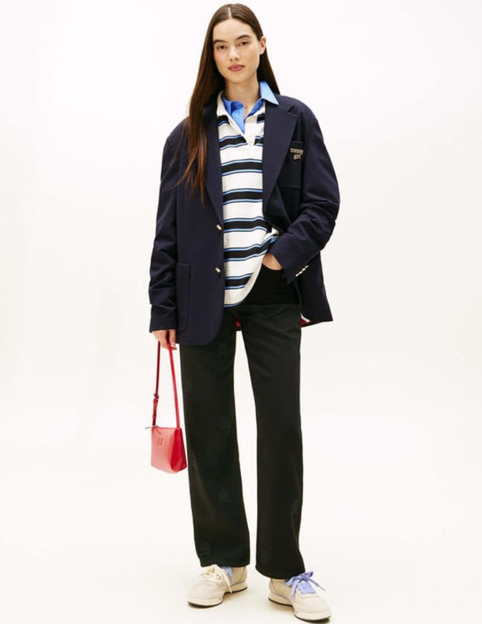 Jeans regular straight cintura alta para mujer 3