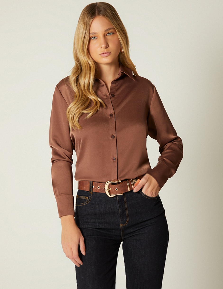 Blusa manga larga para mujer