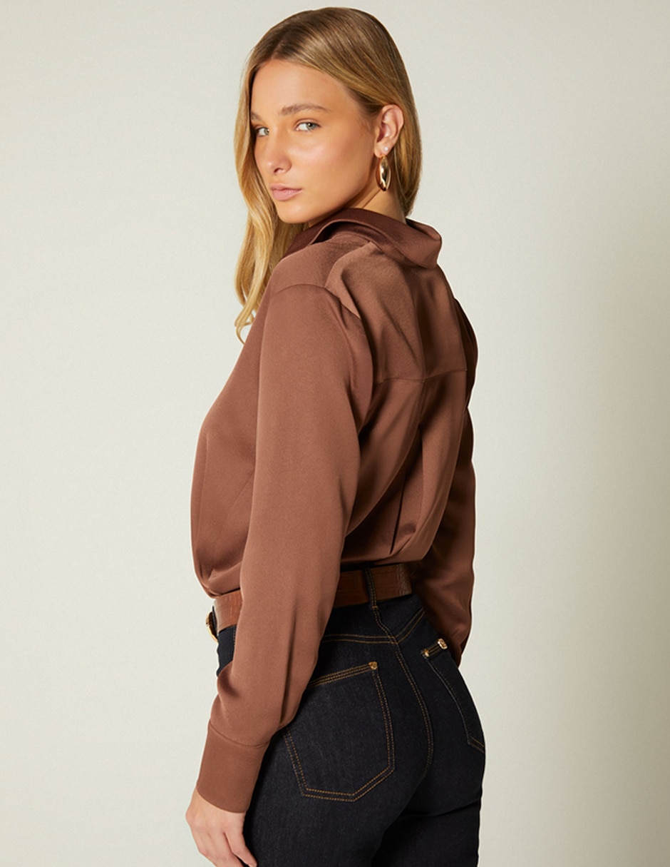 Blusa Studio F manga larga para mujer