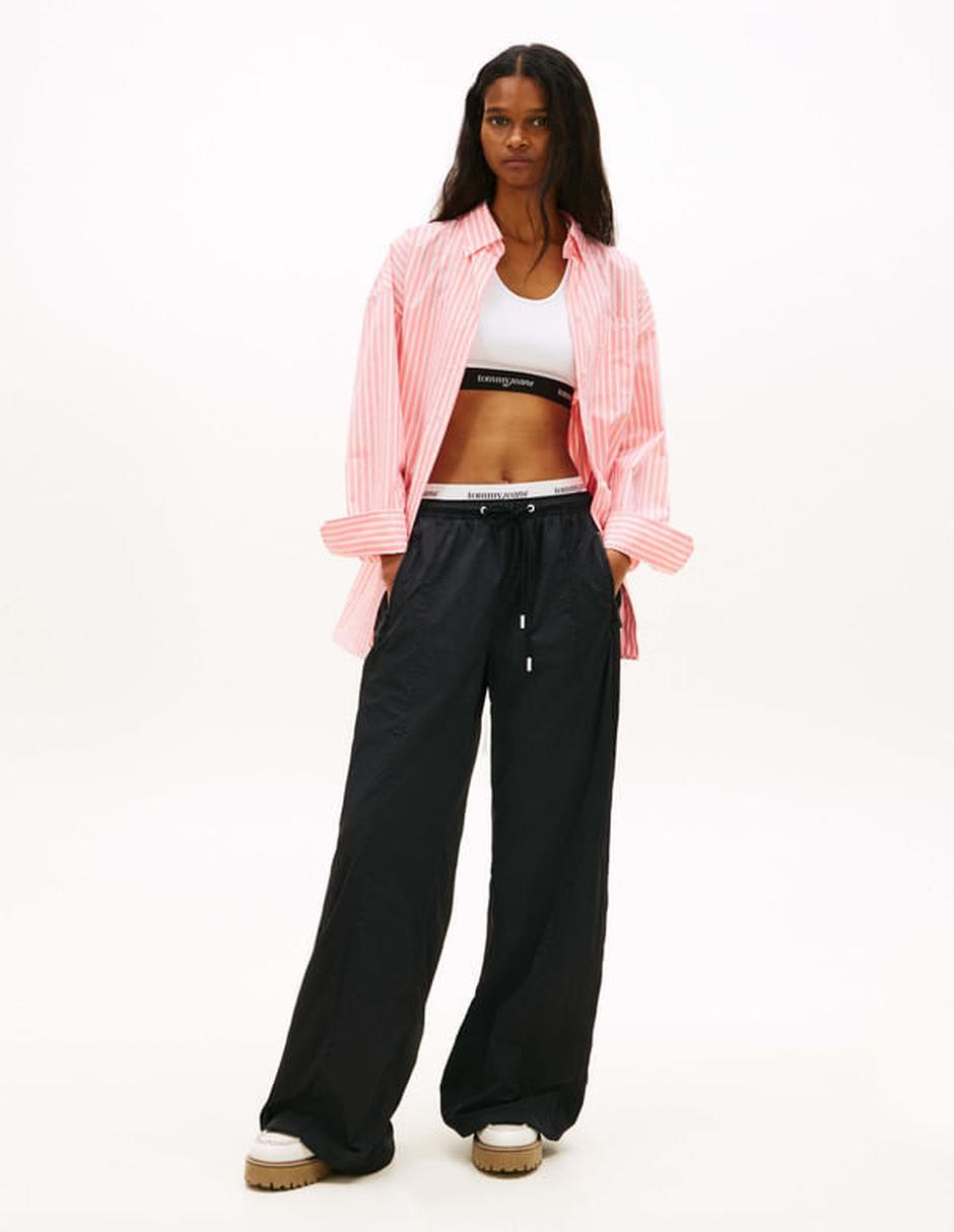 Pants amplio con jareta para mujer 4