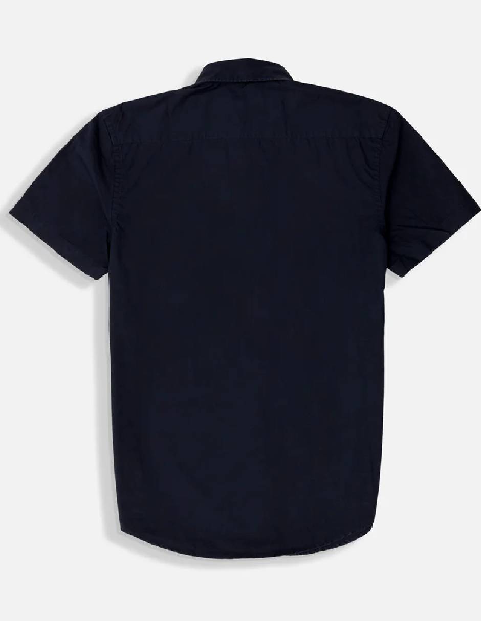 Camisa casual quest q de algodón manga corta para hombre