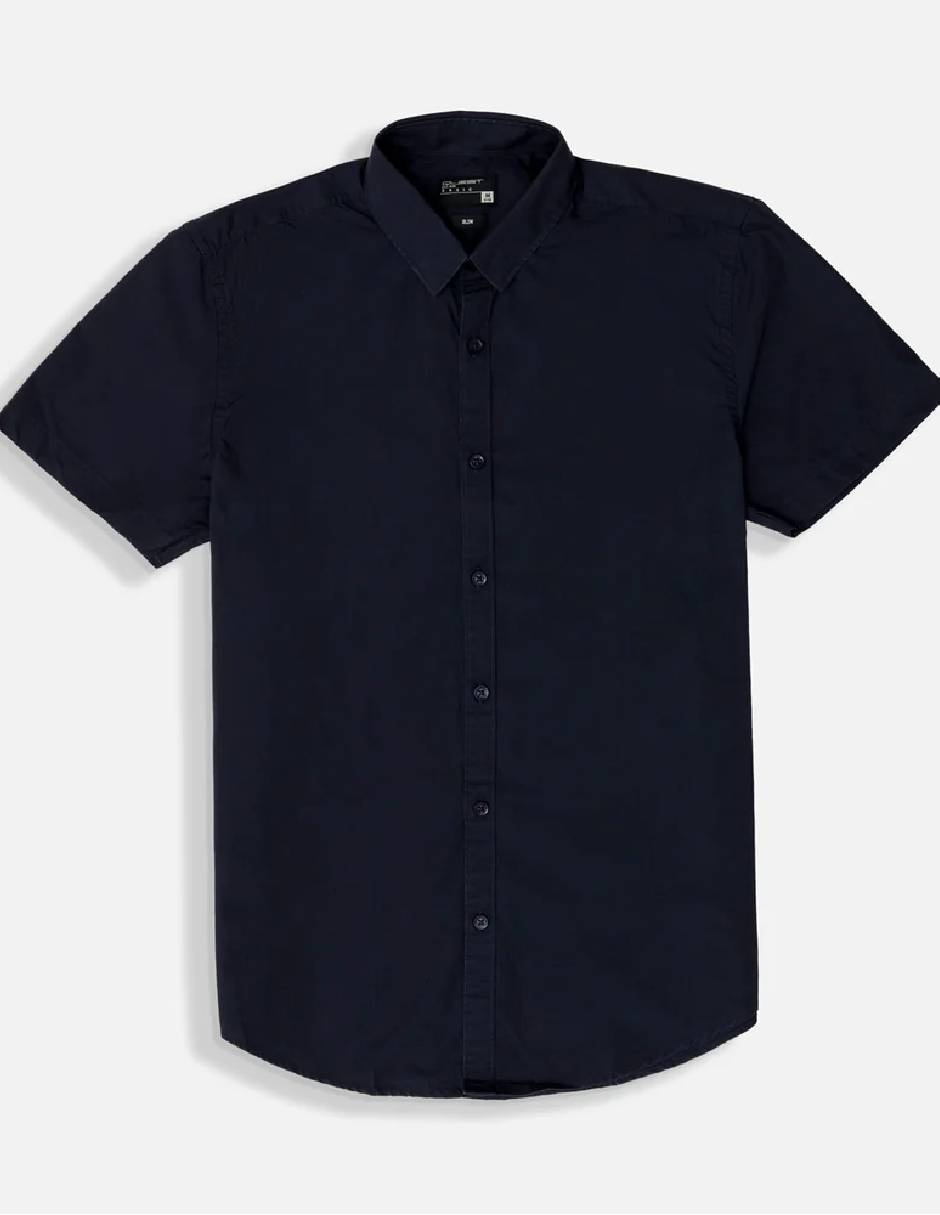 Camisa casual quest q de algodón manga corta para hombre