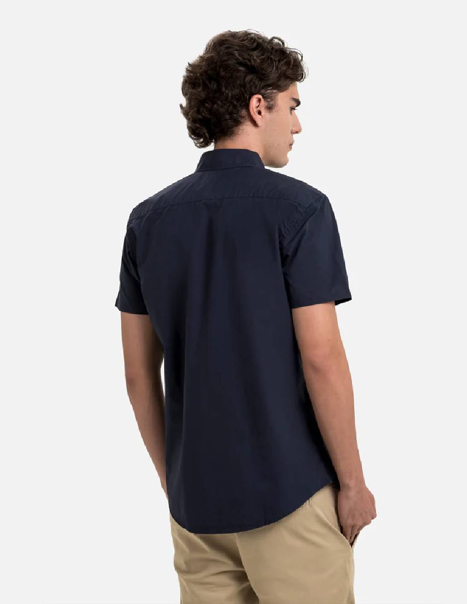 Camisa casual quest q de algodón manga corta para hombre