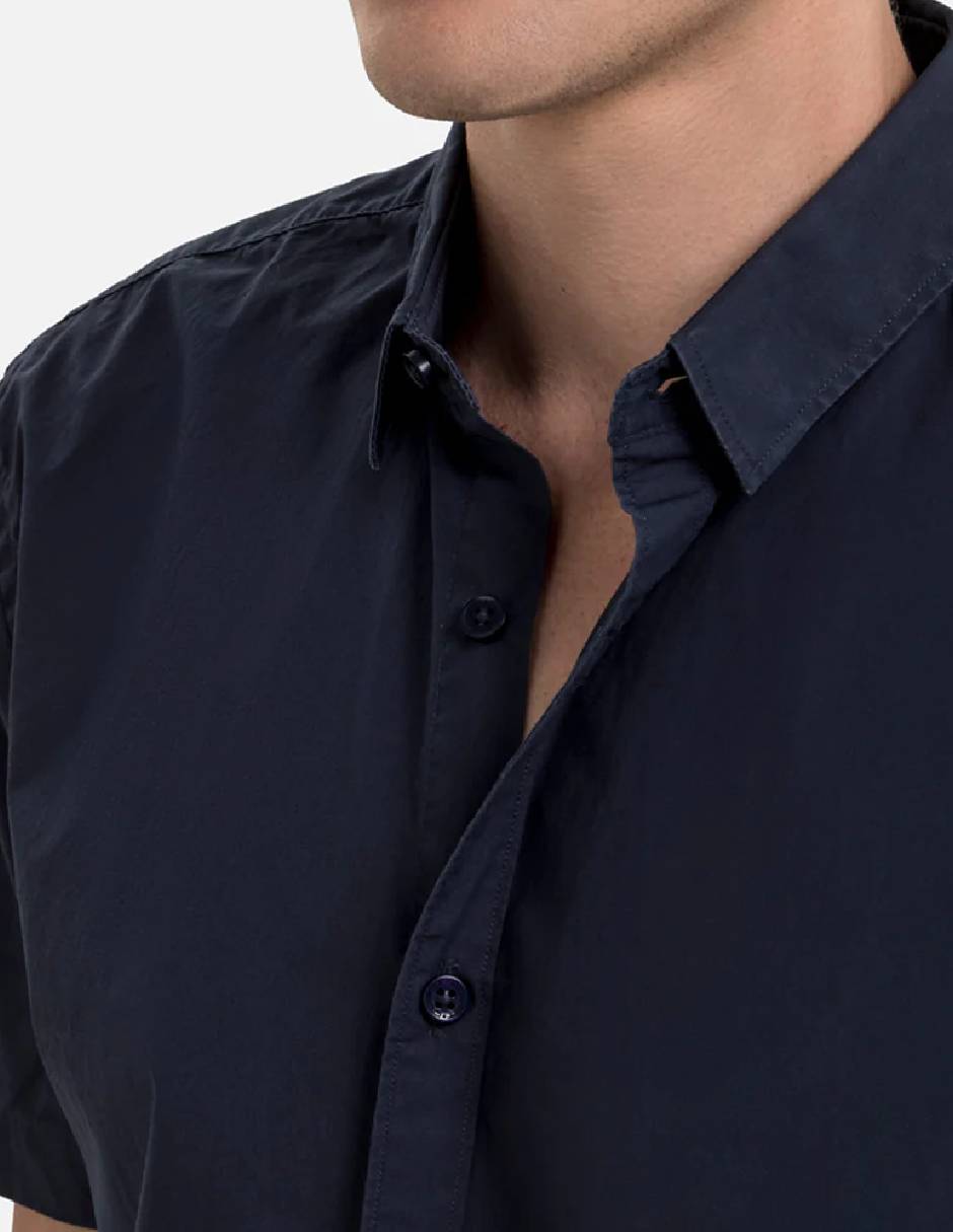 Camisa casual quest q de algodón manga corta para hombre