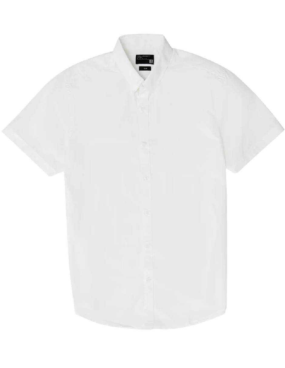 Camisa casual quest q de algodón manga corta para hombre