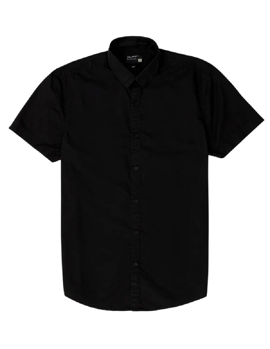 Camisa casual quest q de algodón manga corta para hombre