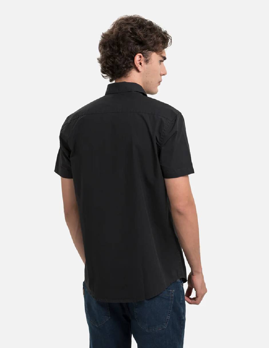 Camisa casual quest q de algodón manga corta para hombre