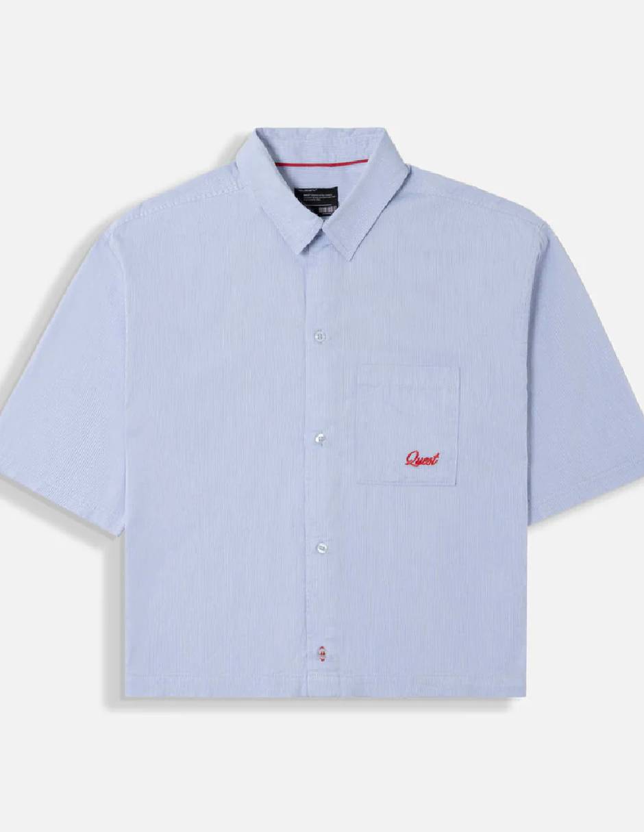 Camisa casual quest q de algodón manga corta para hombre