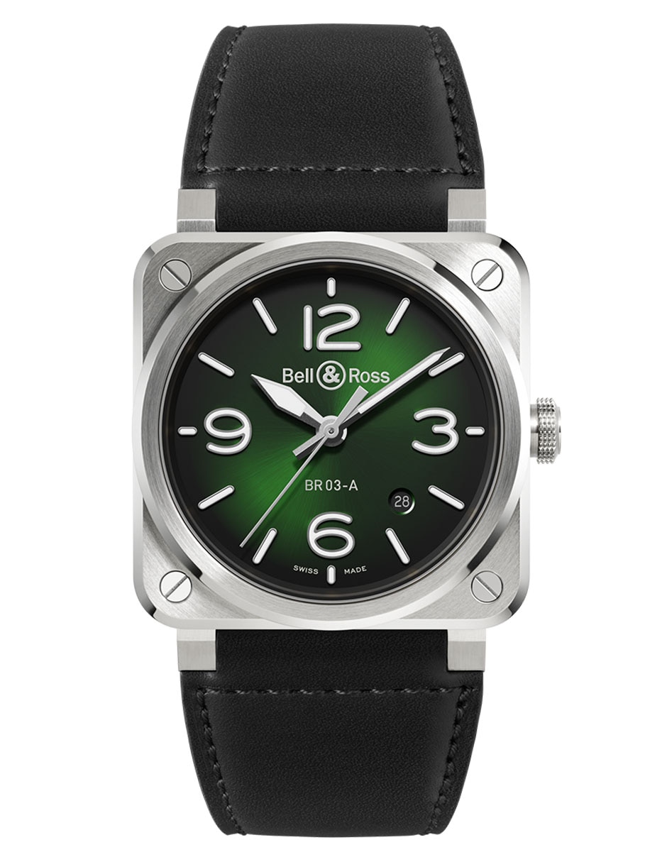 Reloj bell & ross para hombre br03a-gn-st/sca