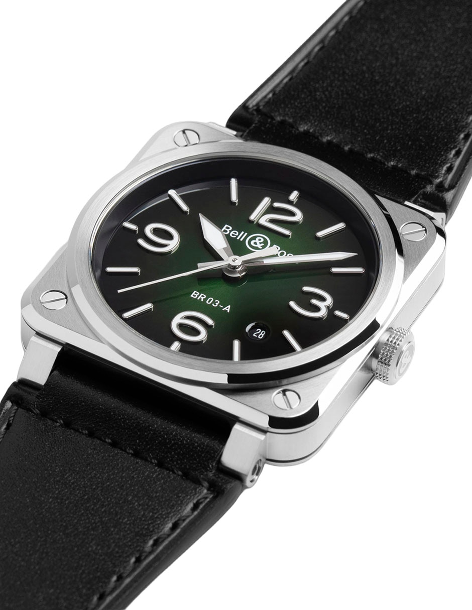 Reloj bell & ross para hombre br03a-gn-st/sca