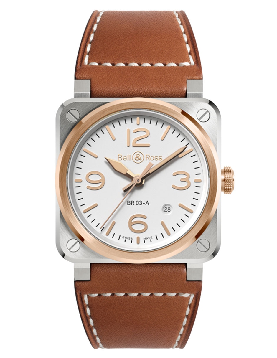 Reloj bell & ross para hombre br03a-wh-stpg/sca
