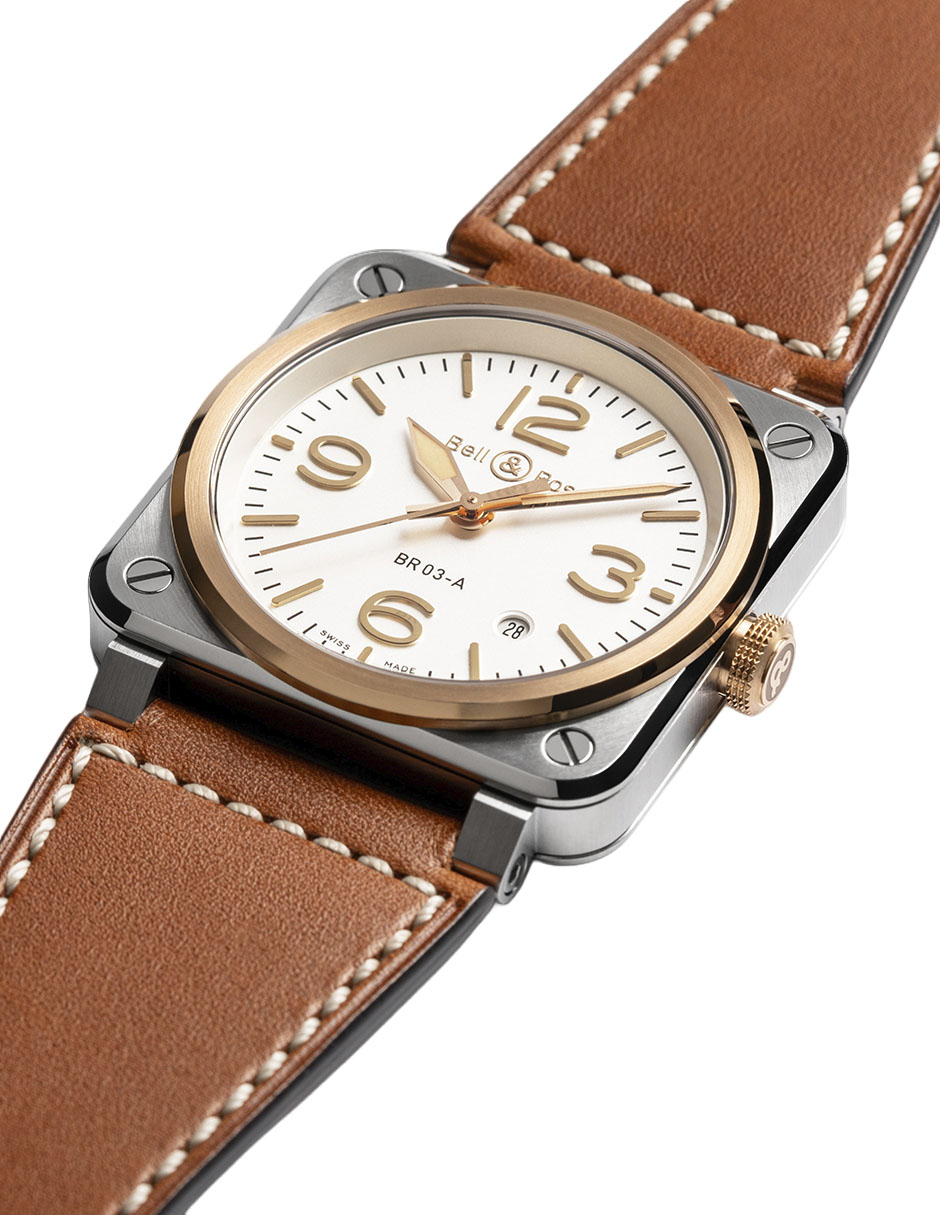 Reloj bell & ross para hombre br03a-wh-stpg/sca