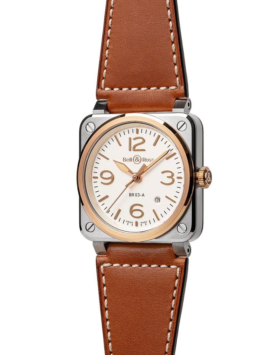 Reloj bell & ross para hombre br03a-wh-stpg/sca
