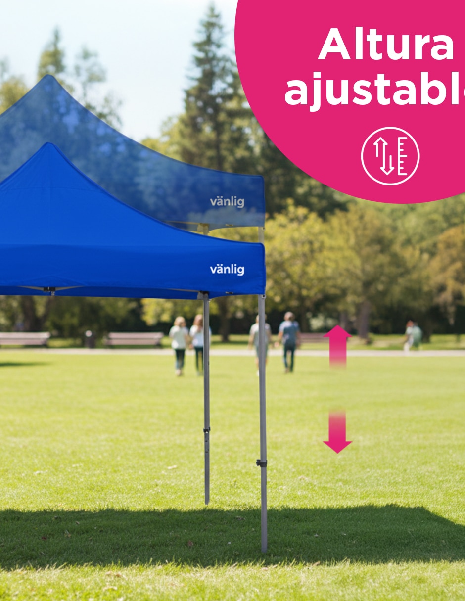 Toldo plegable 3x3 aleman azul 3