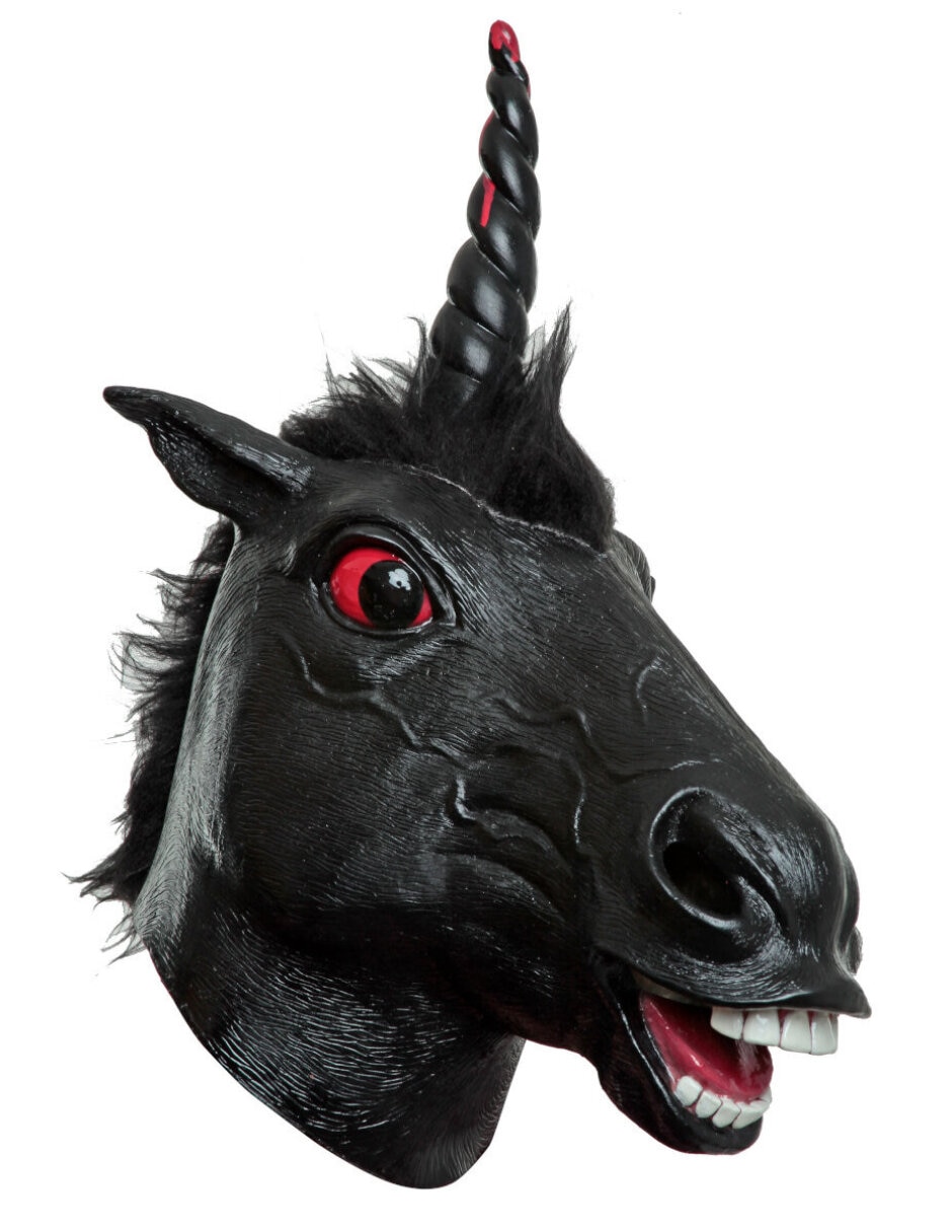Máscara para disfraz de unicornio oscuro