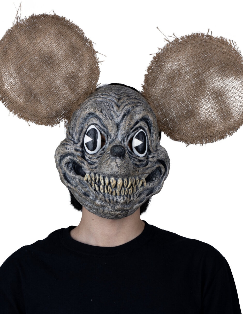 Máscara para disfraz de ratón creepy
